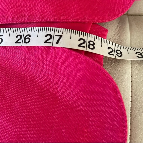 Talbots Vintage Linen Blazer Jacket Bright Fuchsia Pink one button size 8 - Picture 5 of 12